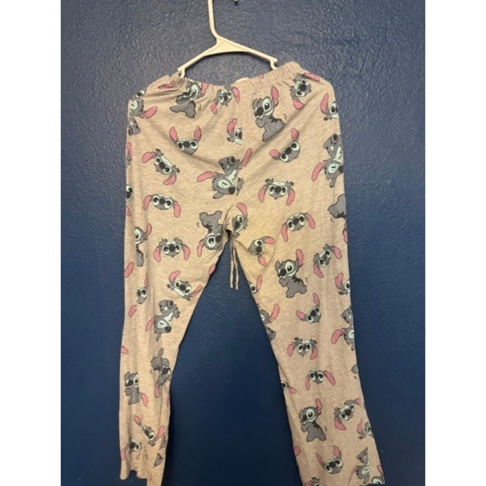 Disney Lilo & Stitch Pajama Pants Gray All Over Print Lounge Bottoms JP0499 S